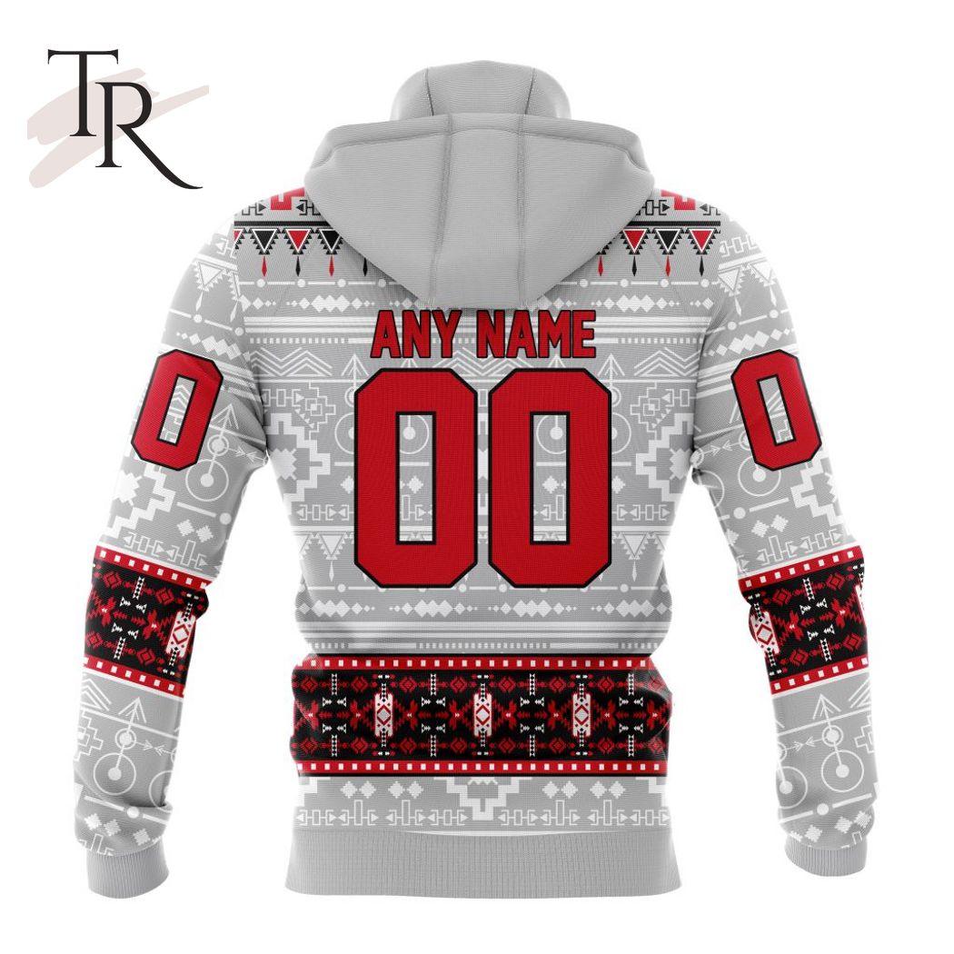 New 2025 NEW] ized NHL New Jersey Devils Special Native Design Custom Hoodie - Image 5